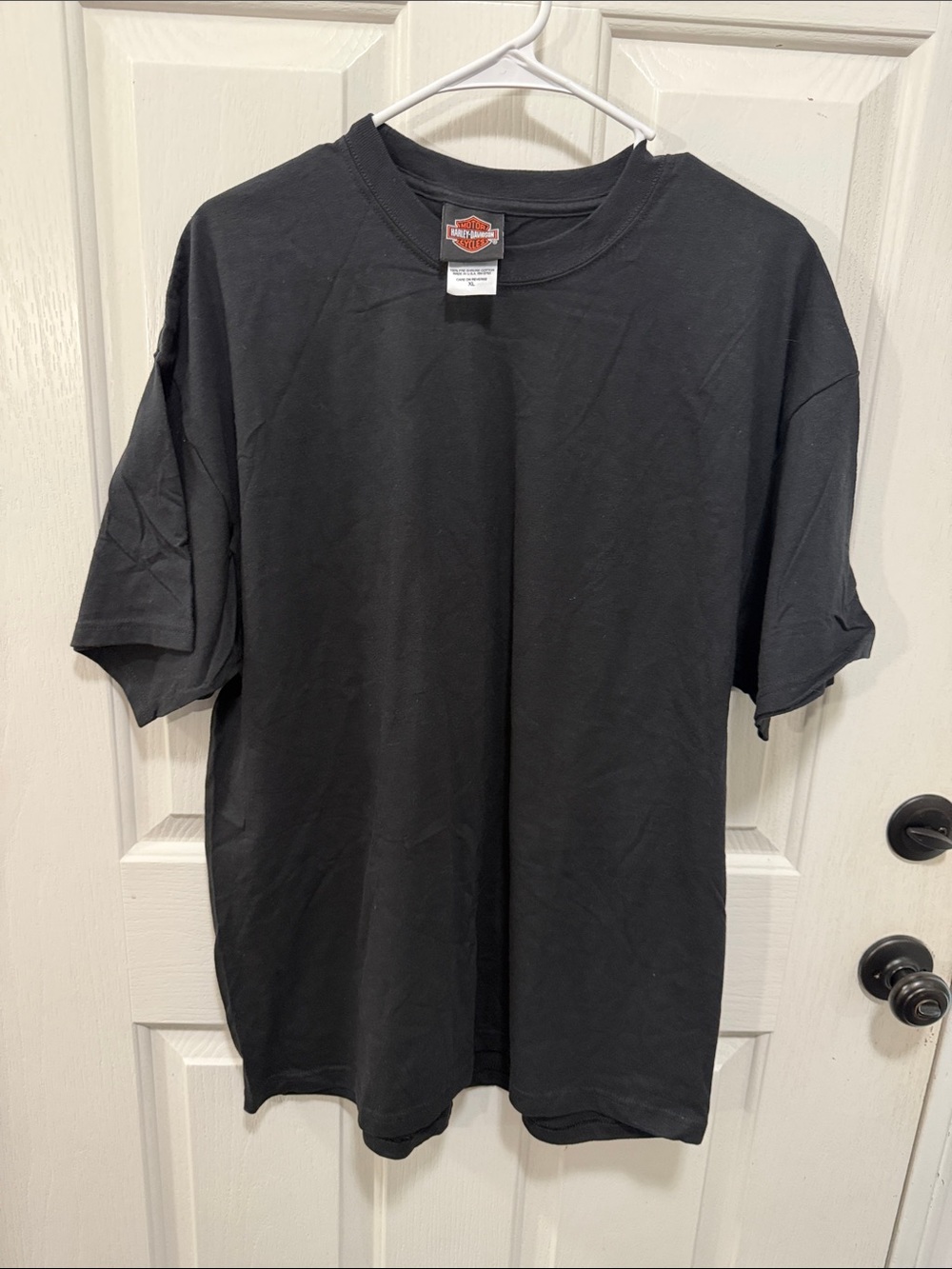 Harley-Davidson Black Short Sleeve Blank Tee with Logo Tag